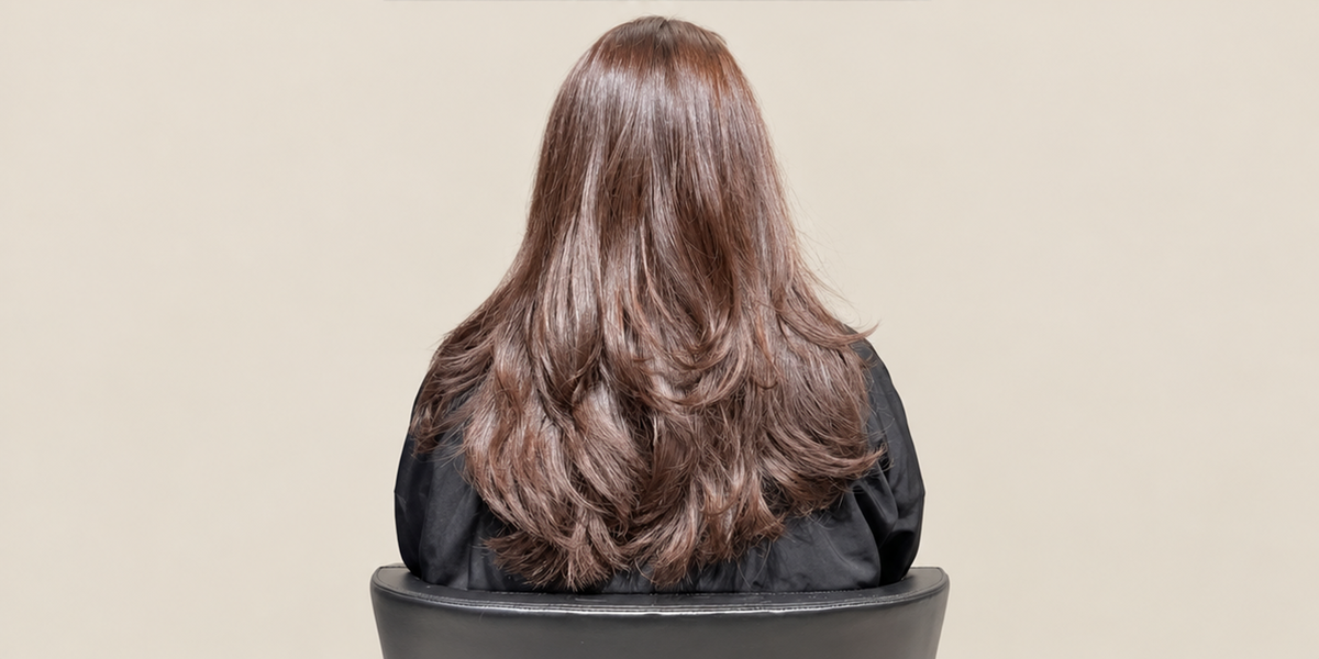Hair after a layered cut
