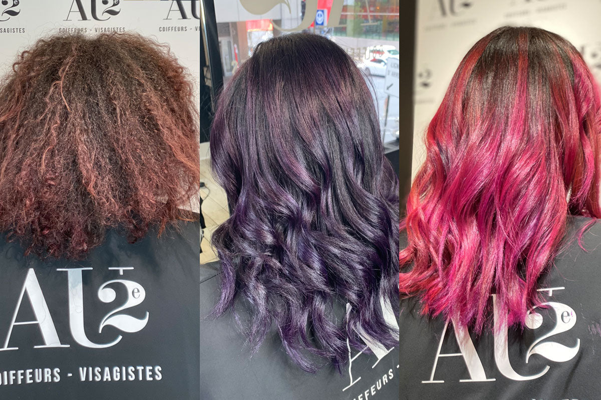Cheveux lissés au tanin après une coloration