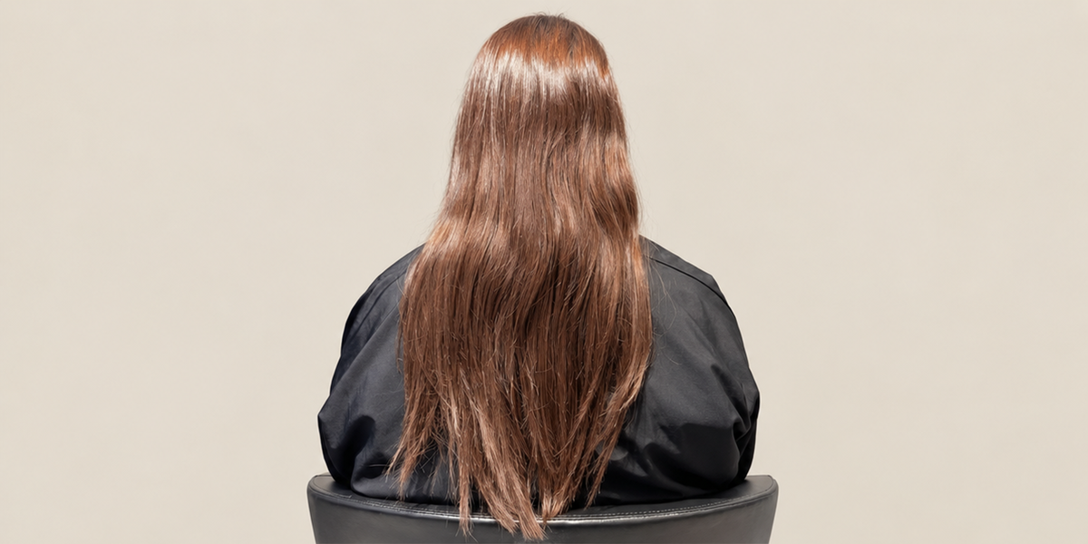 Cheveux avant une coupe dégradée