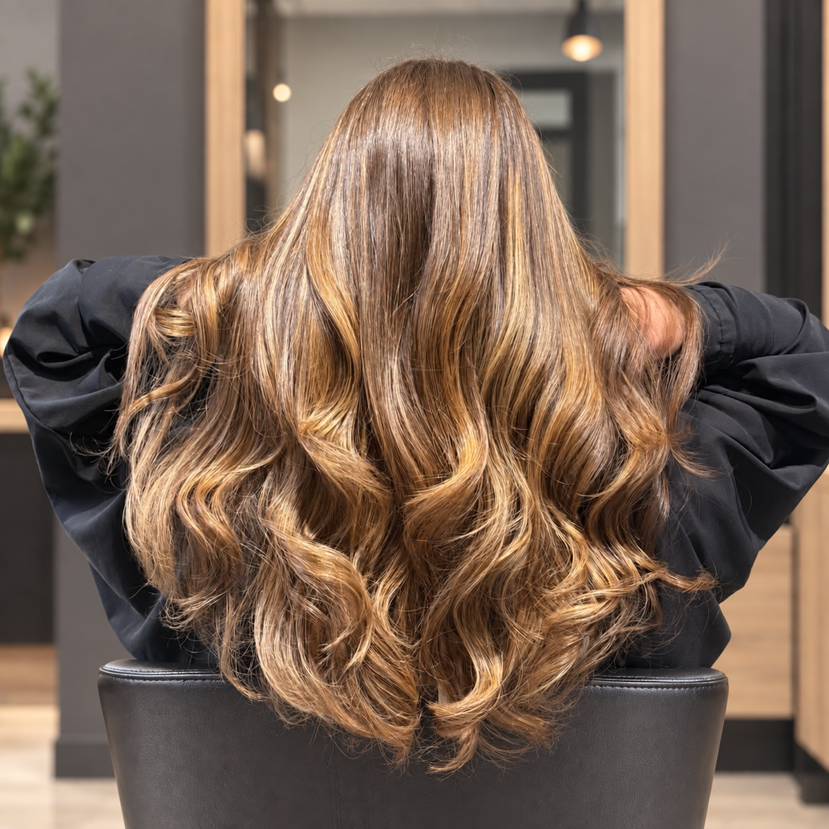 Balayage and highlights on long hair